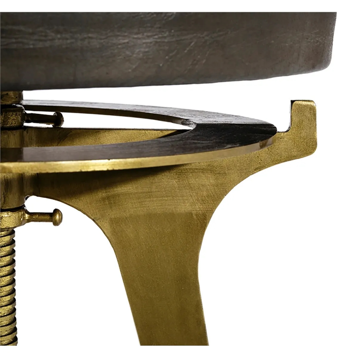 Colton Adjustable Brass Stool