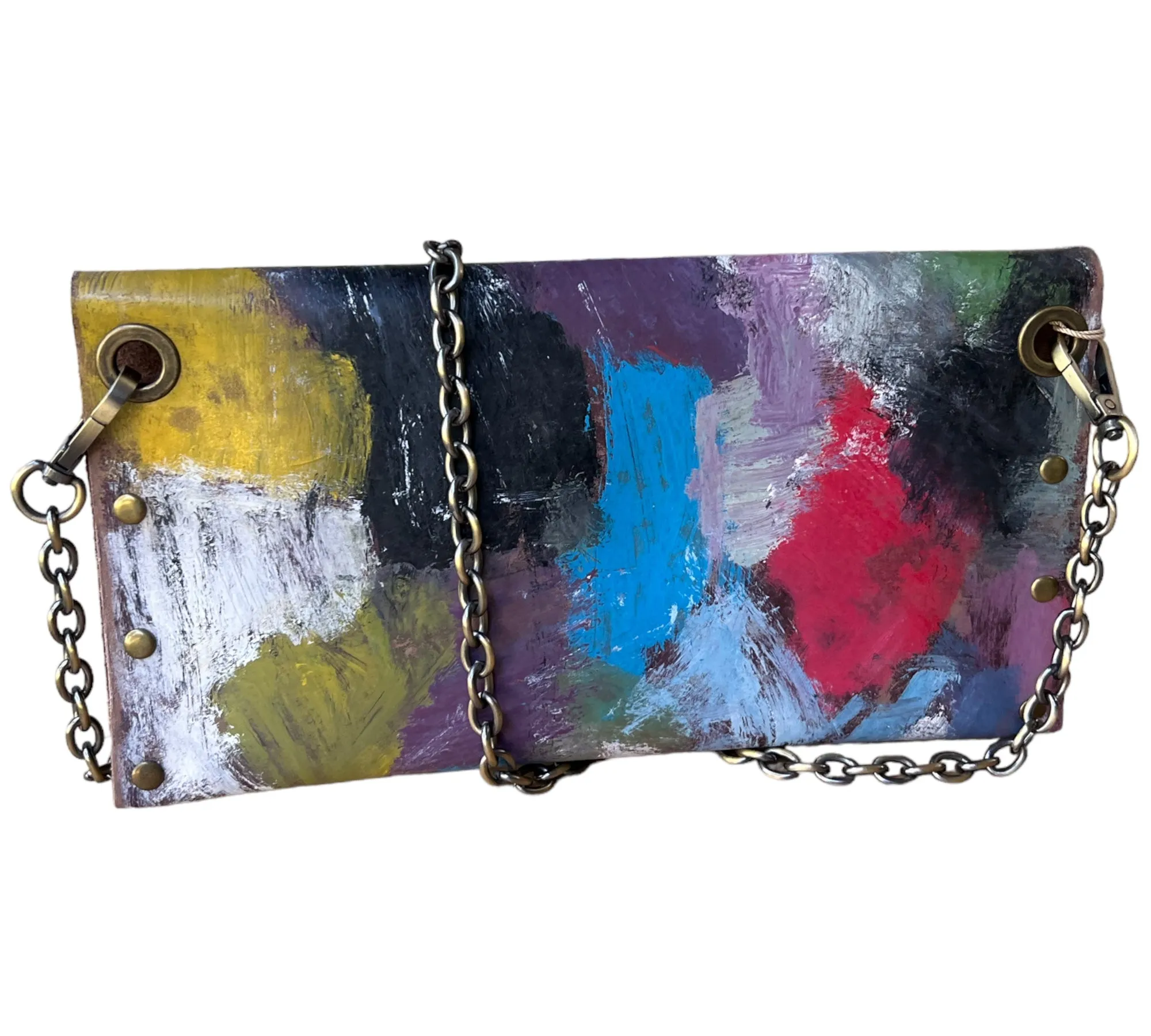 Contemporary Art on Leather Handbag