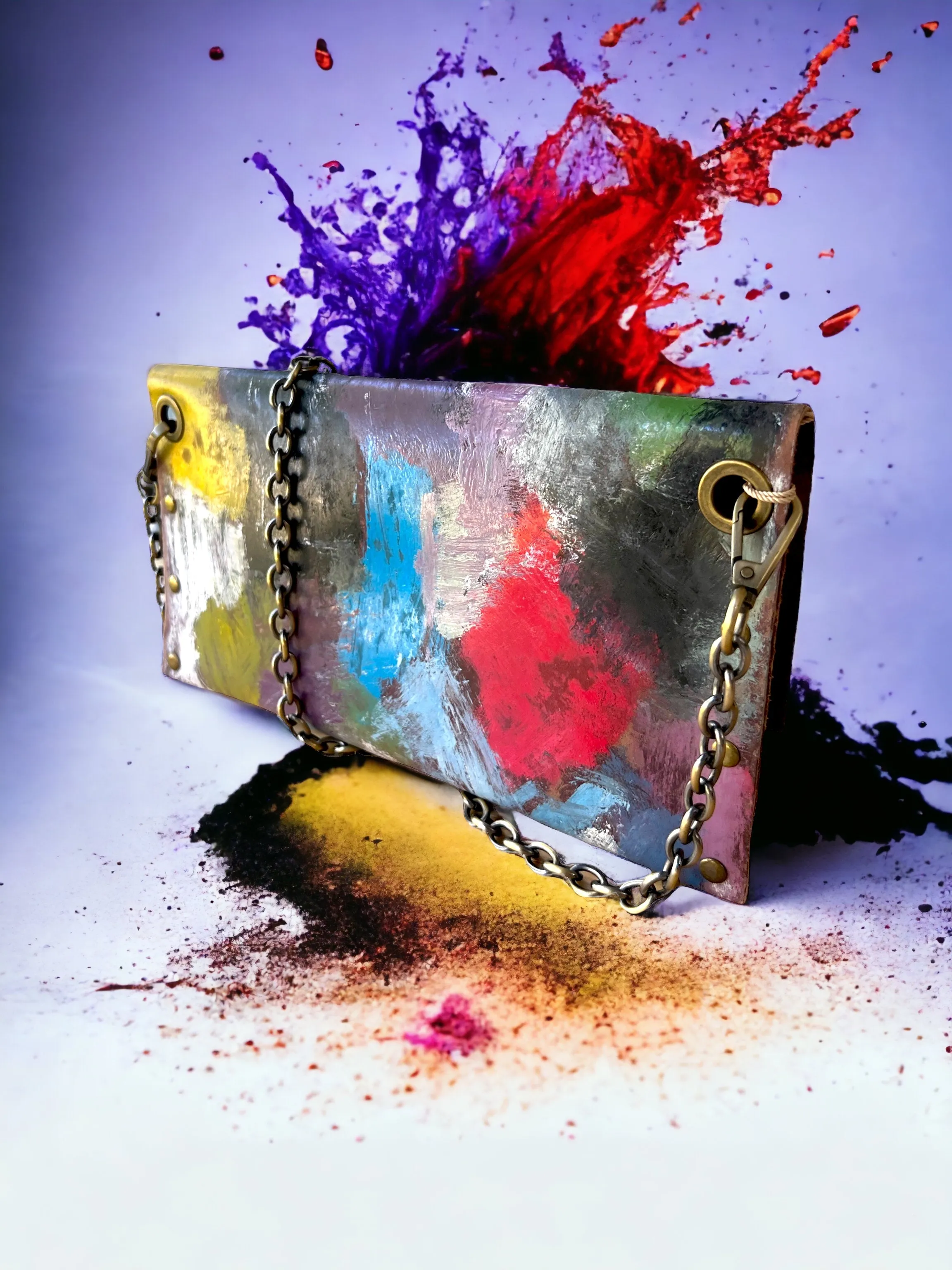 Contemporary Art on Leather Handbag