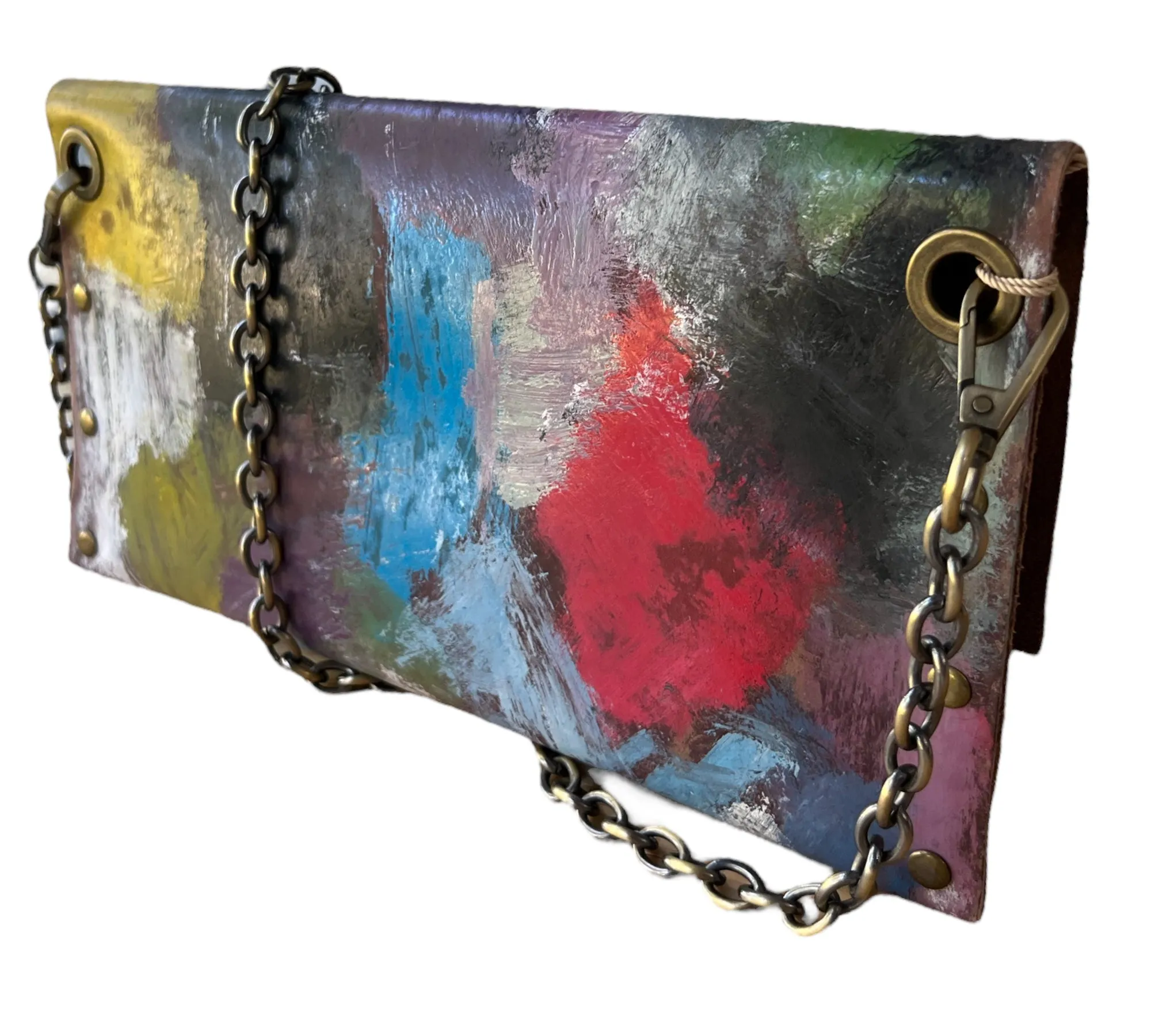 Contemporary Art on Leather Handbag