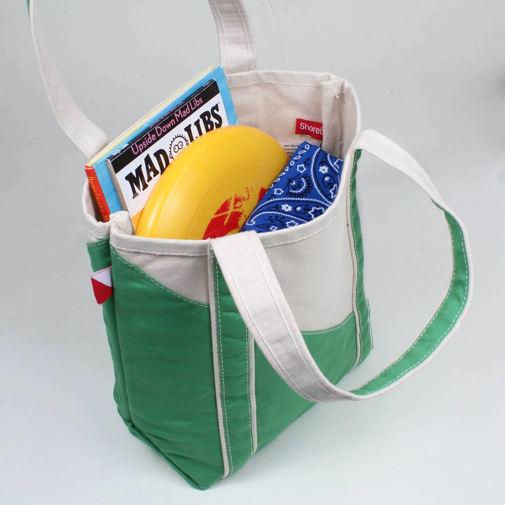 Contemporary Tote Bag Mini: Natural with color accent