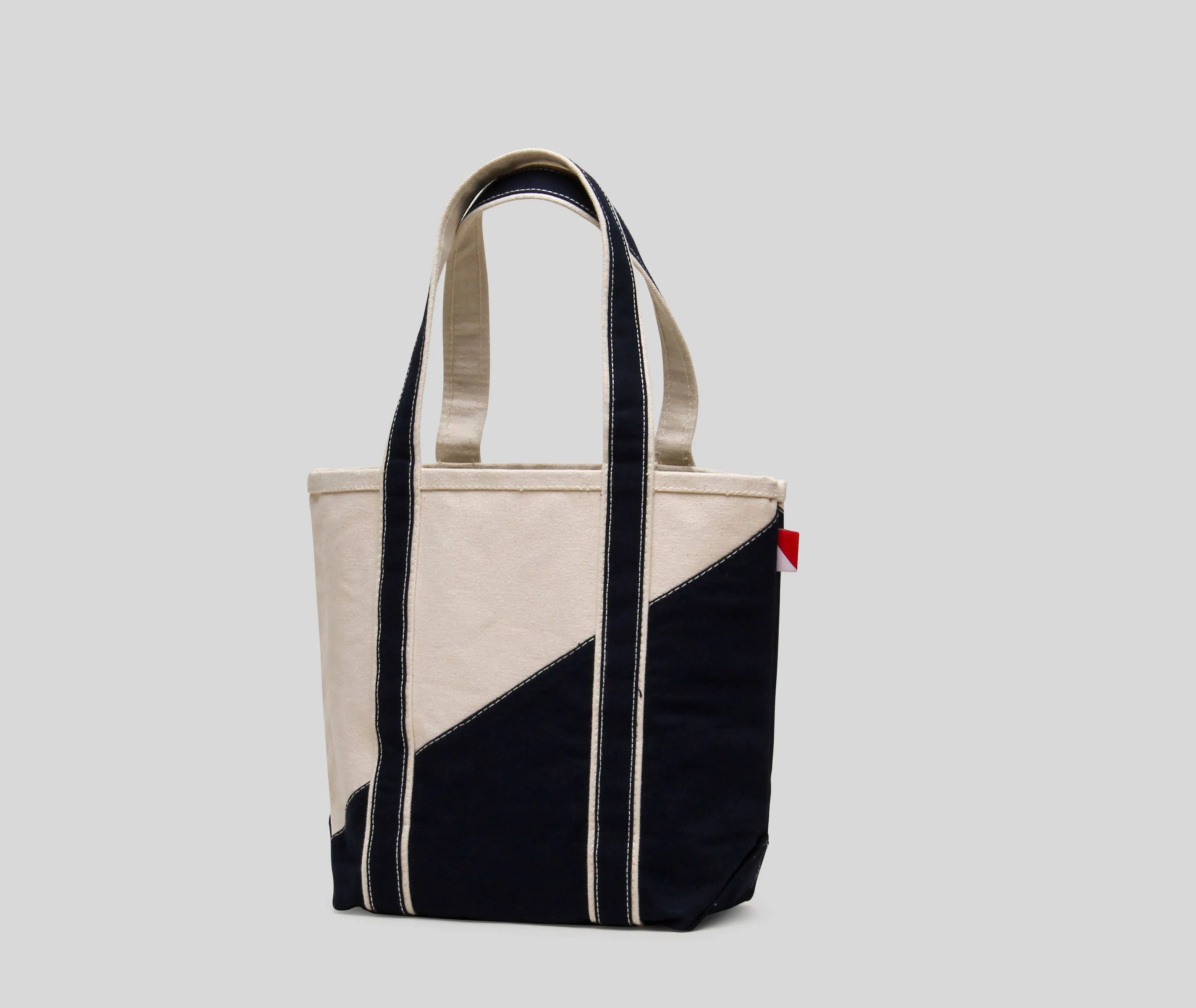 Contemporary Tote Bag Mini: Natural with color accent