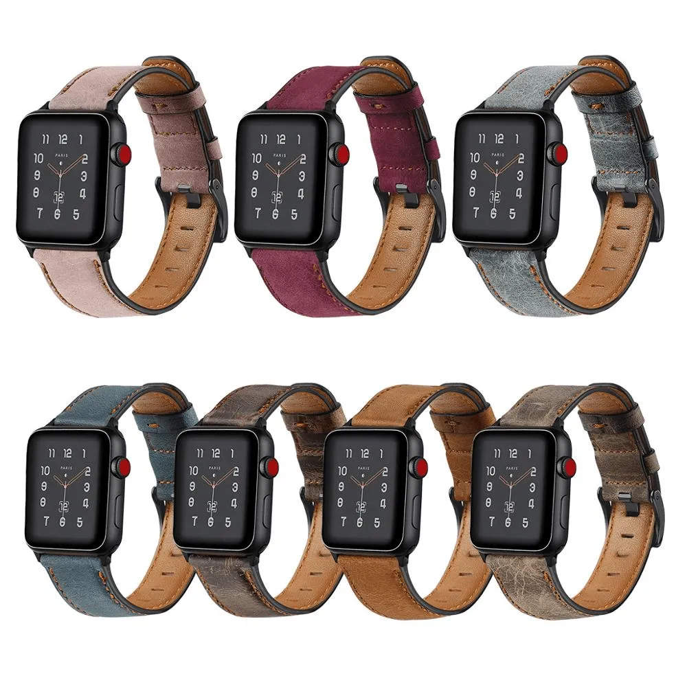 Cowhide Leather Watch Band