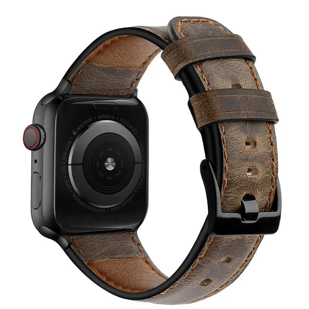 Cowhide Leather Watch Band
