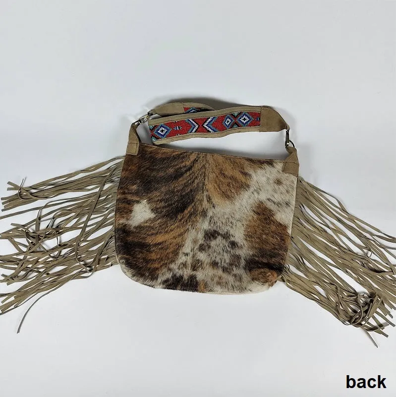 Cowhide shoulder bag with Banjara shoulder strap #1