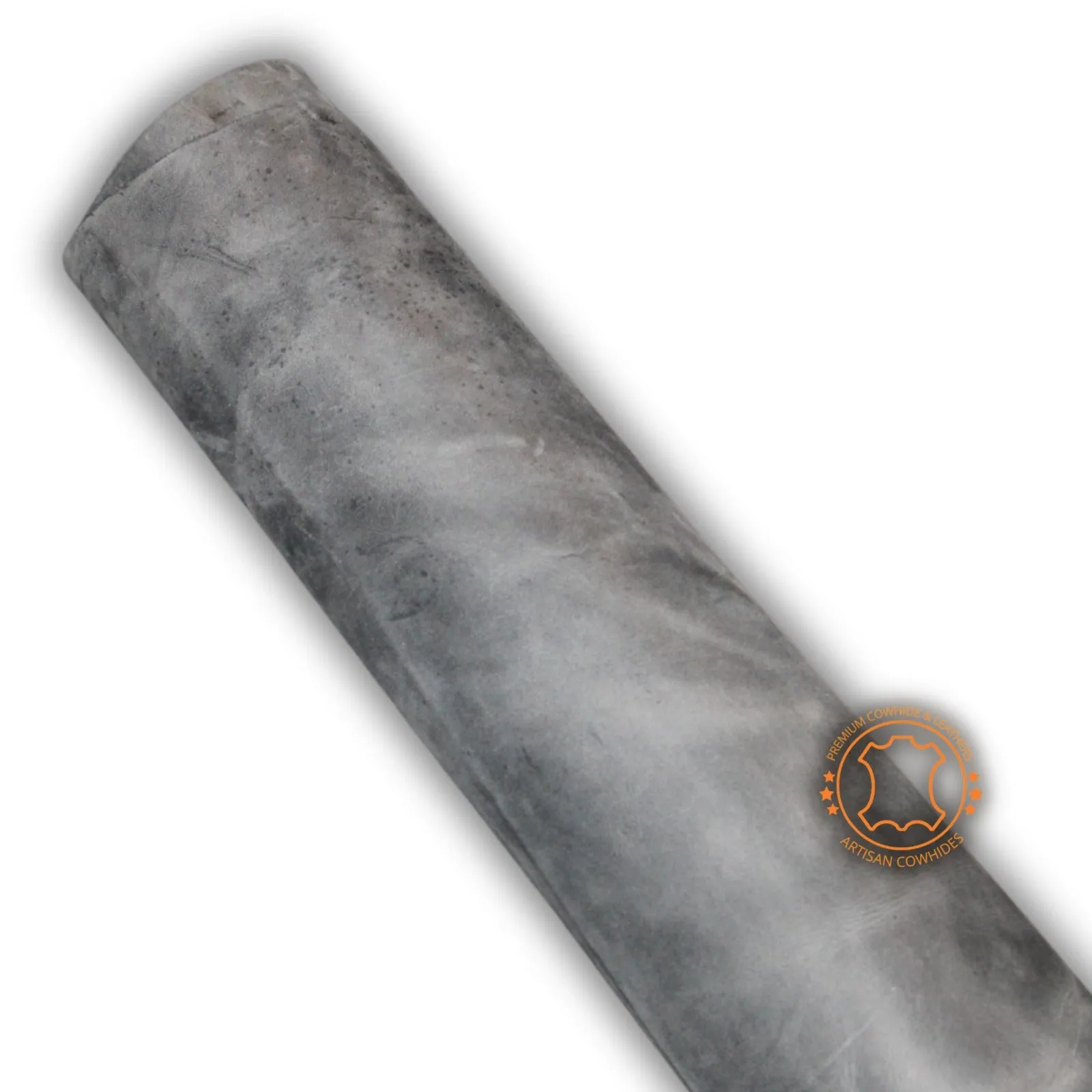 CRAZY HORSE  CHARCOAL BLACK DISTRESSED LEATHER HIDE Thickness 1.6 mm/ 4 oz