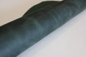 CRAZY HORSE OLIVE GREEN DISTRESSED LEATHER HIDE Thickness 1.6 mm/ 4 oz