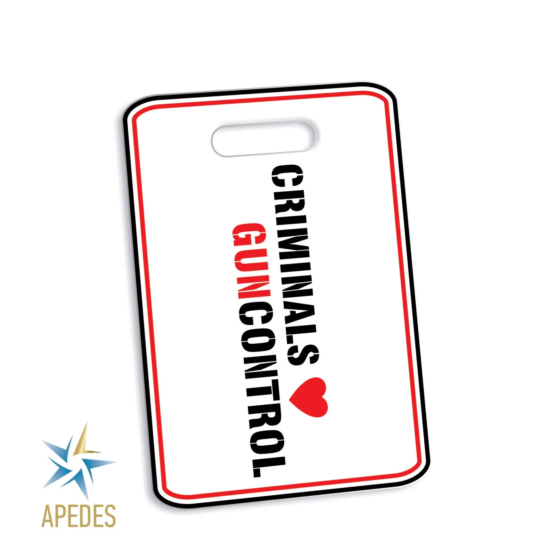 Criminals Guncontrol Rectangle Luggage Tag