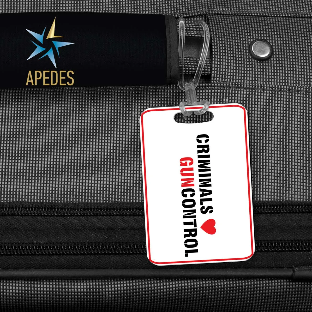 Criminals Guncontrol Rectangle Luggage Tag