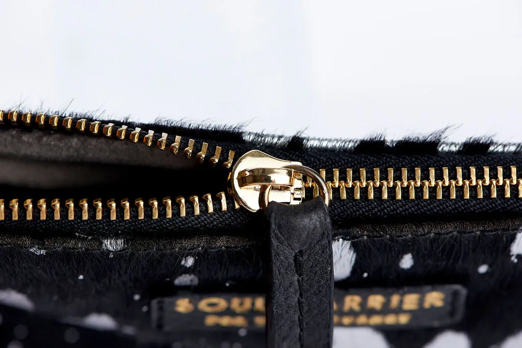 Desert Rain Black Cowhide Clutch