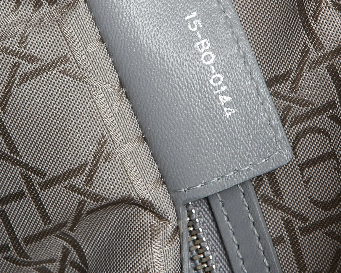 Dior Grey Lambskin Cannage Large Lady Dior Tote