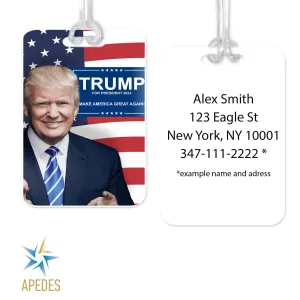 Donald Trump 2024 President Rectangle Luggage Tag