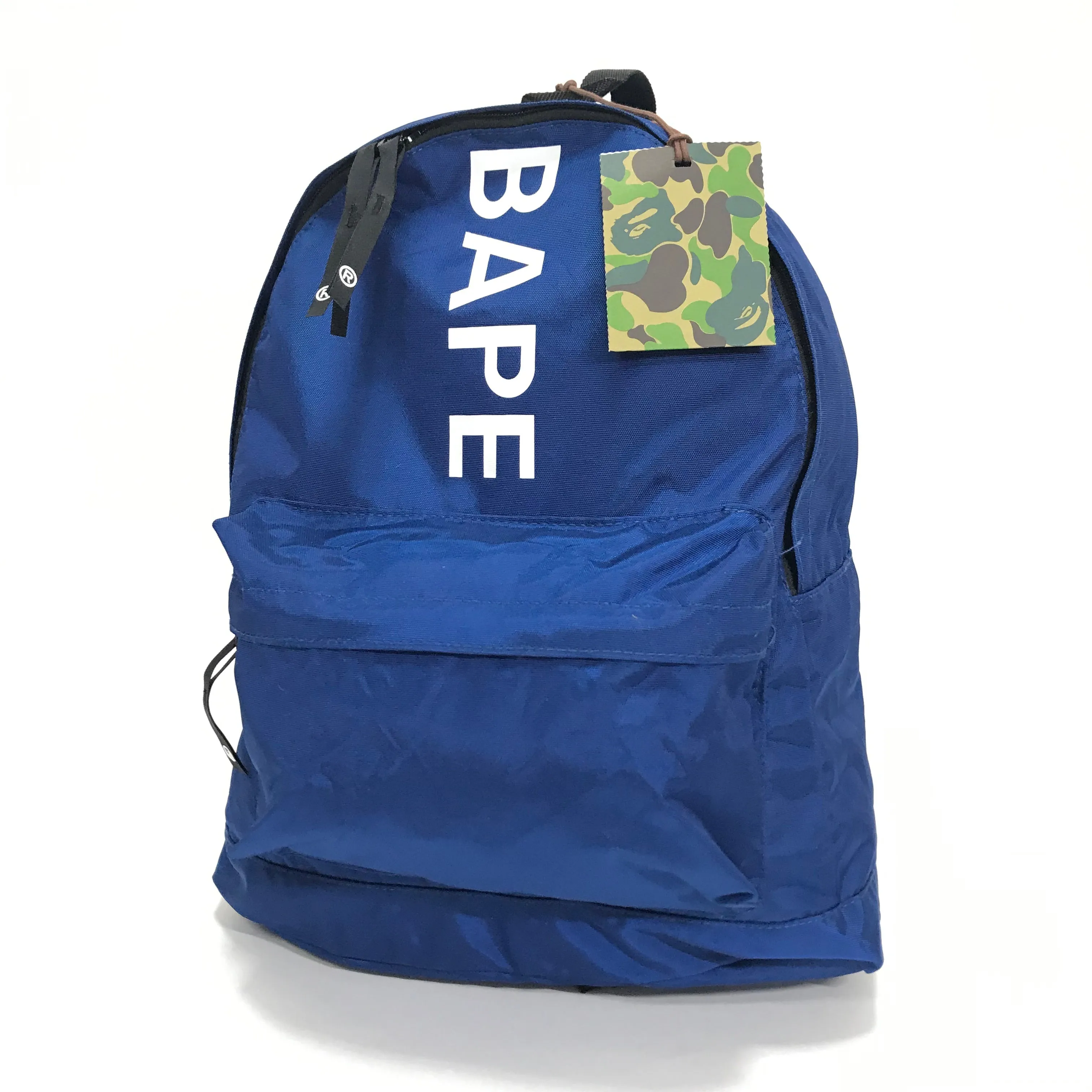 DS! A BATHING APE BAPE NYLON DAYPACK BACKPACK BLUE