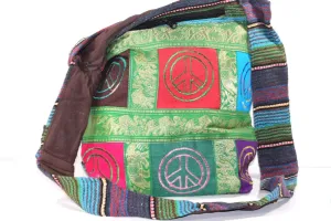 Elephant & Peace Patchwork Jhola Sling Bag