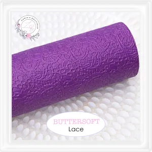 ⋅ Embossed Floral Butter Soft Lace ⋅ Vegan Faux Leather ⋅ Purple ⋅