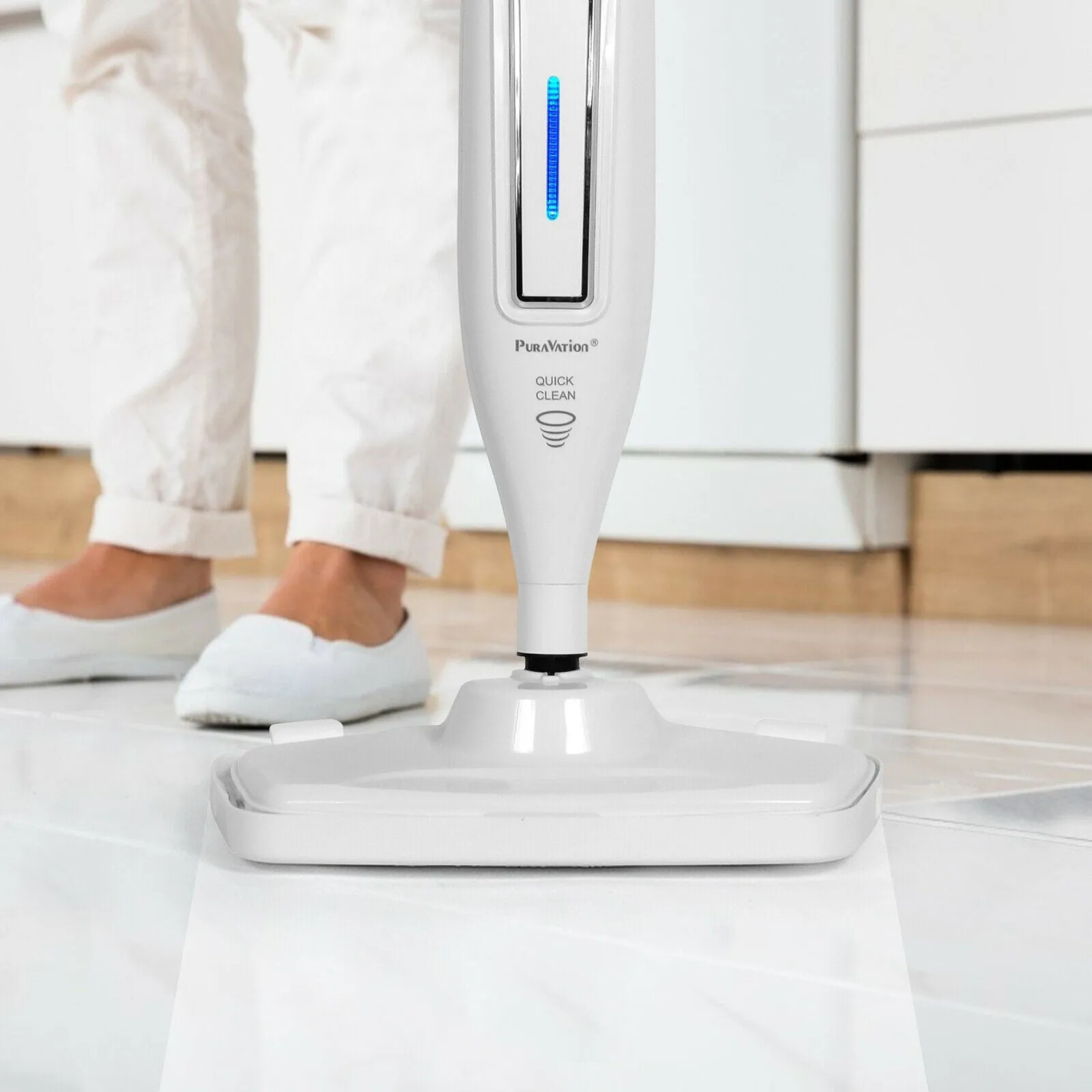 Ergonomic Handheld Tile / Hardwood Floor Steam Mop Cleaner