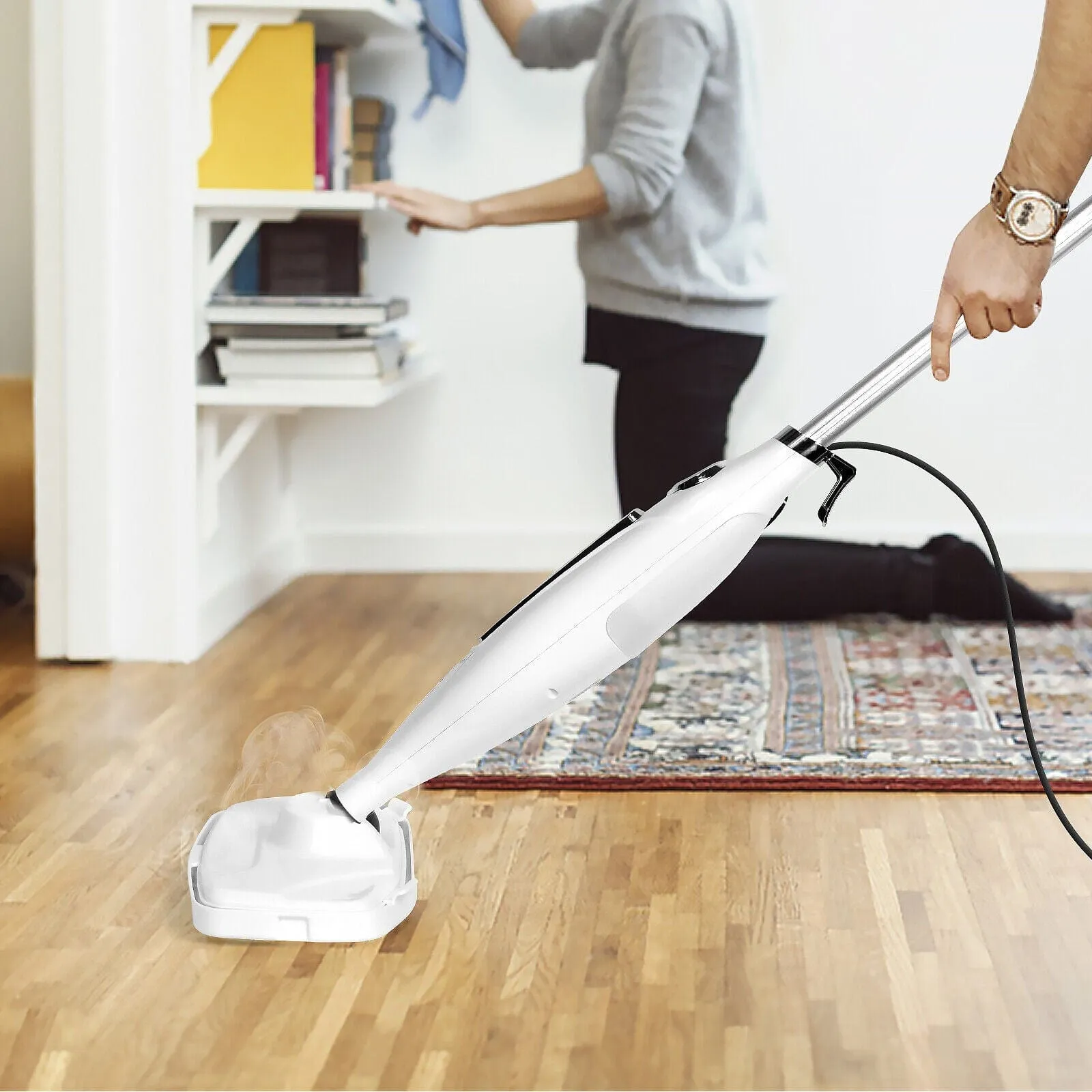 Ergonomic Handheld Tile / Hardwood Floor Steam Mop Cleaner