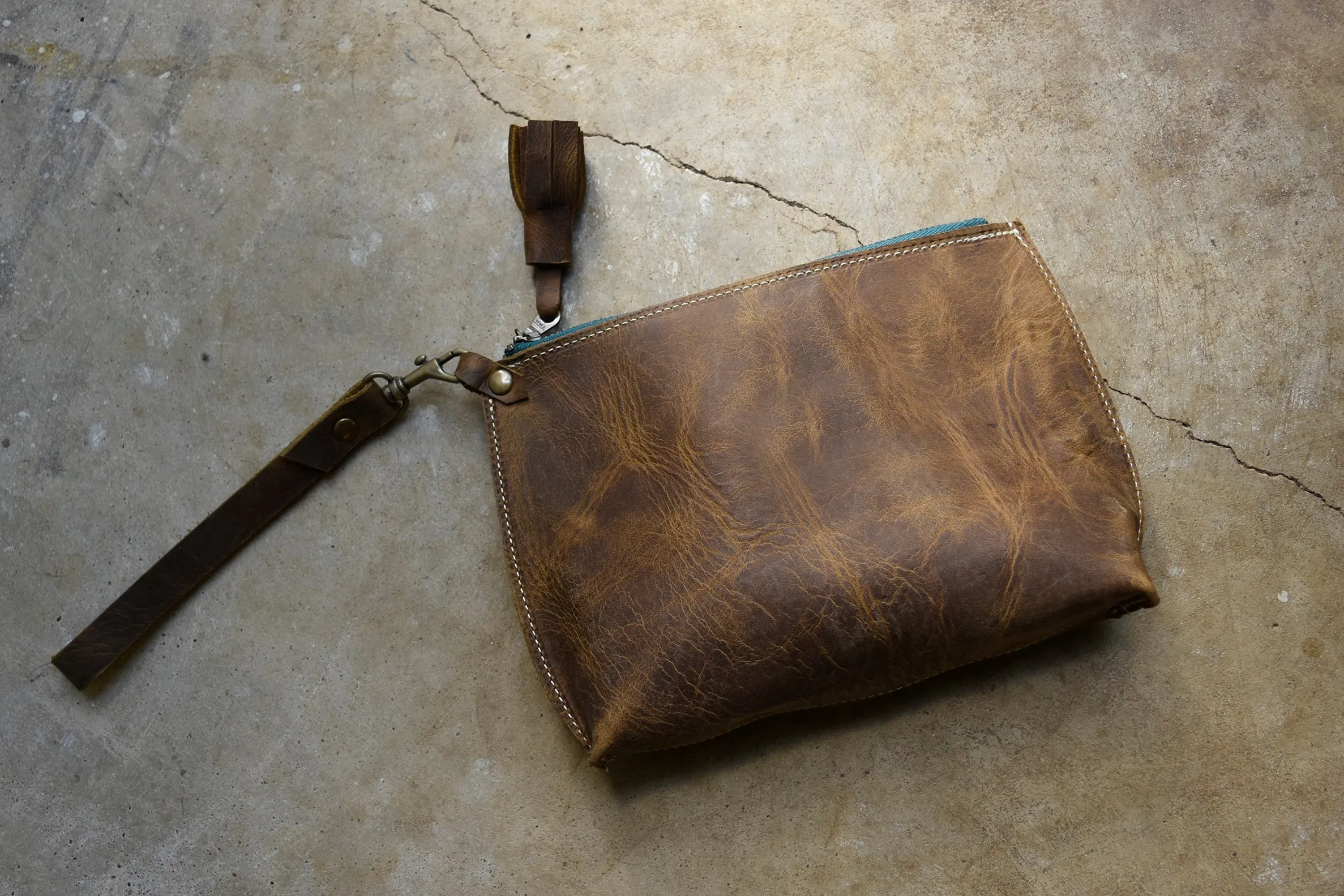 Everyday Leather Wristlet Clutch