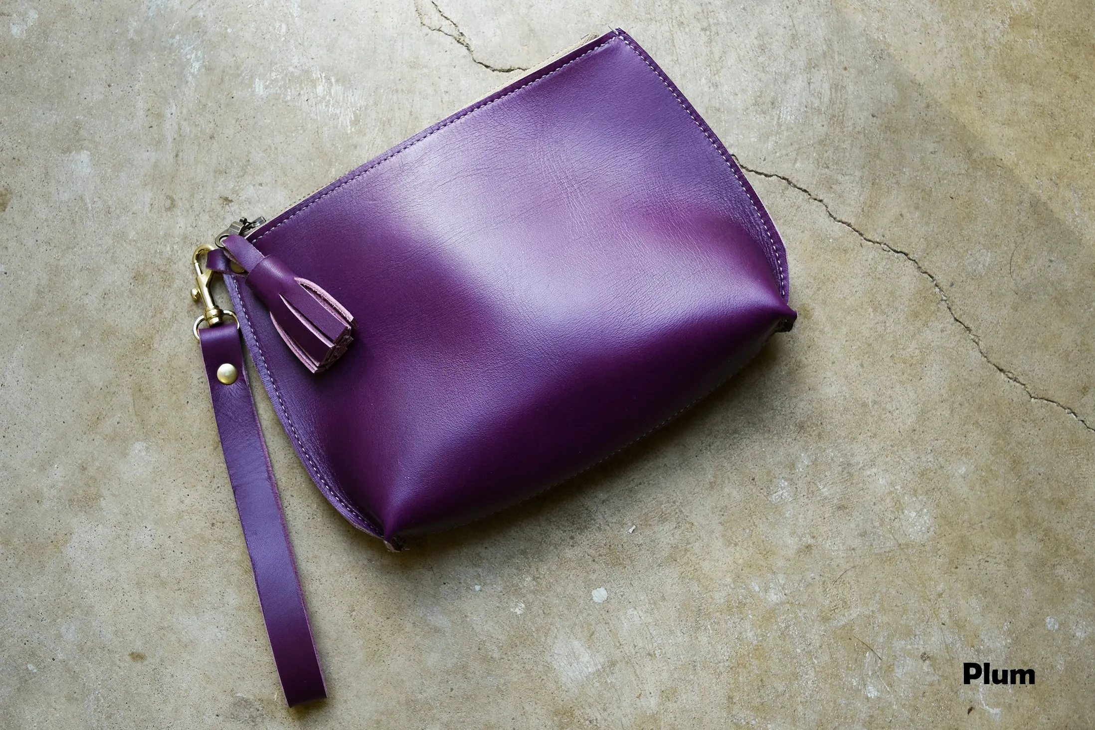 Everyday Leather Wristlet Clutch