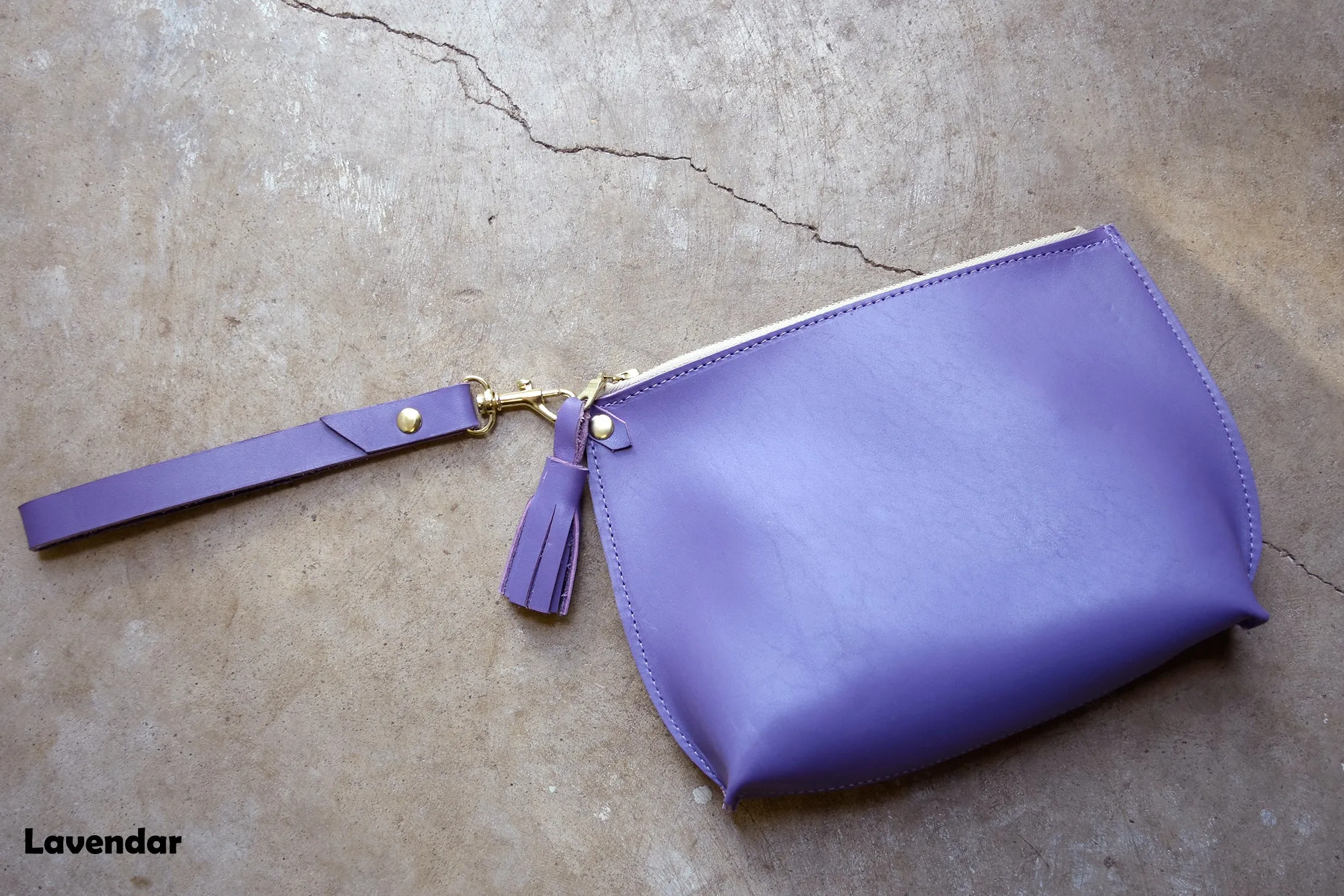 Everyday Leather Wristlet Clutch