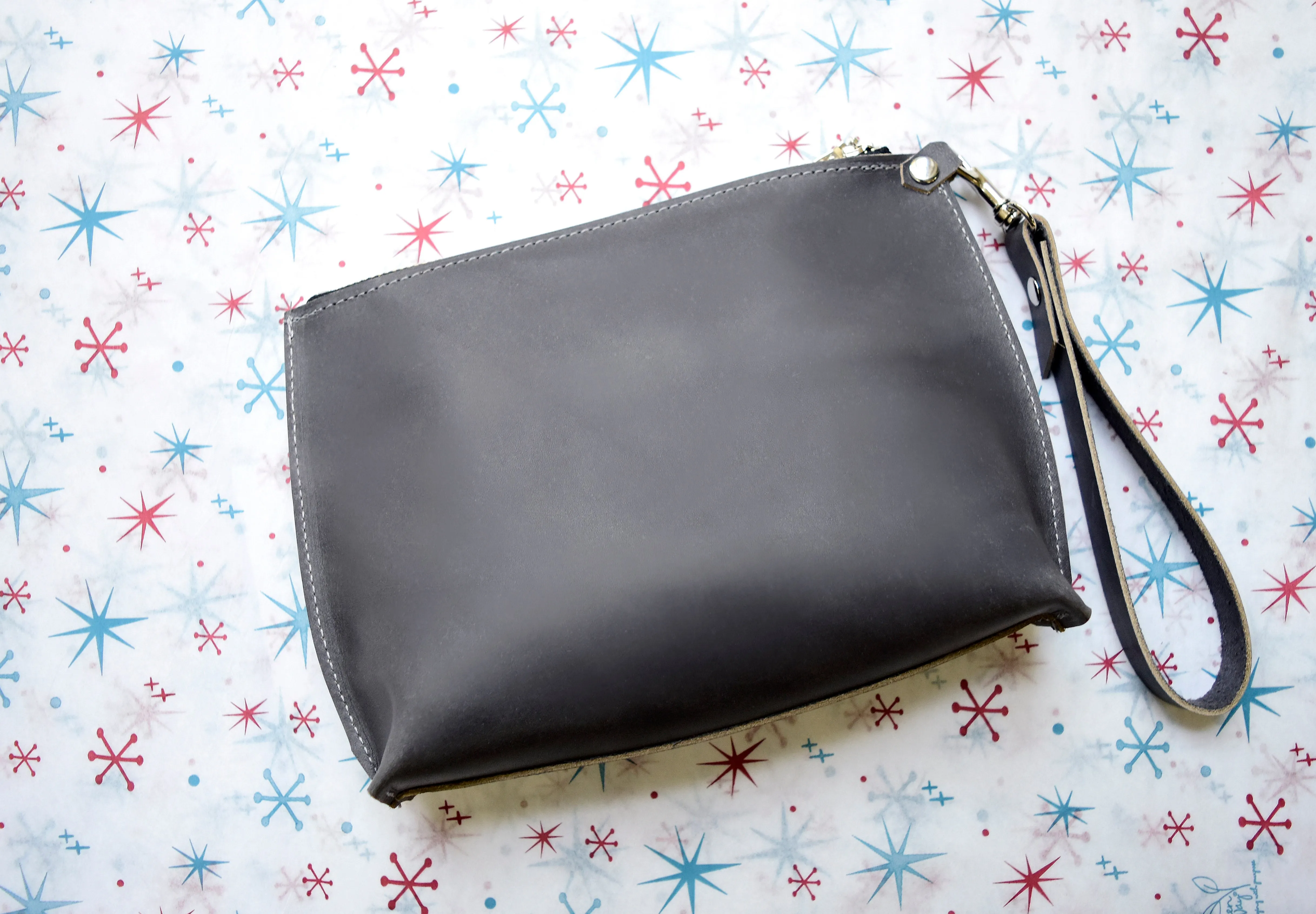 Everyday Leather Wristlet Clutch