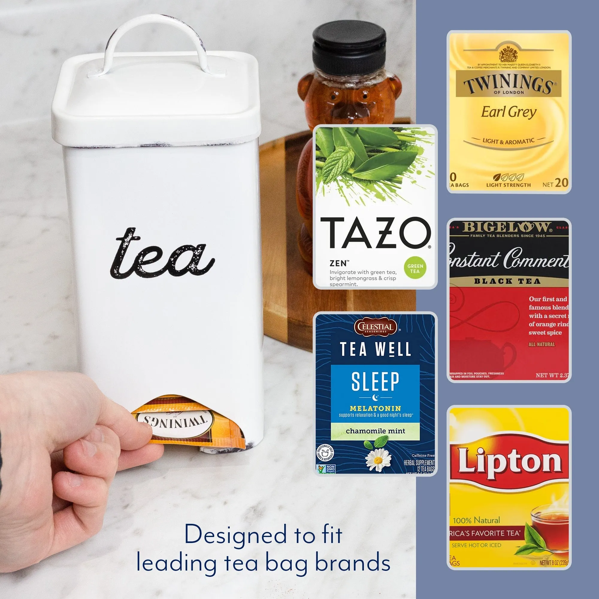 Farmhouse Enamelware Tea Bag Holder
