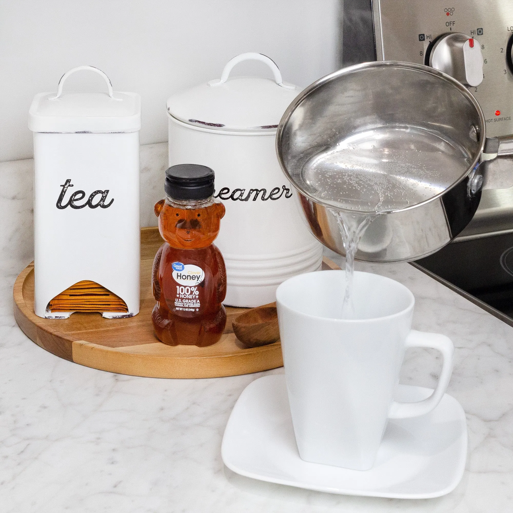 Farmhouse Enamelware Tea Bag Holder