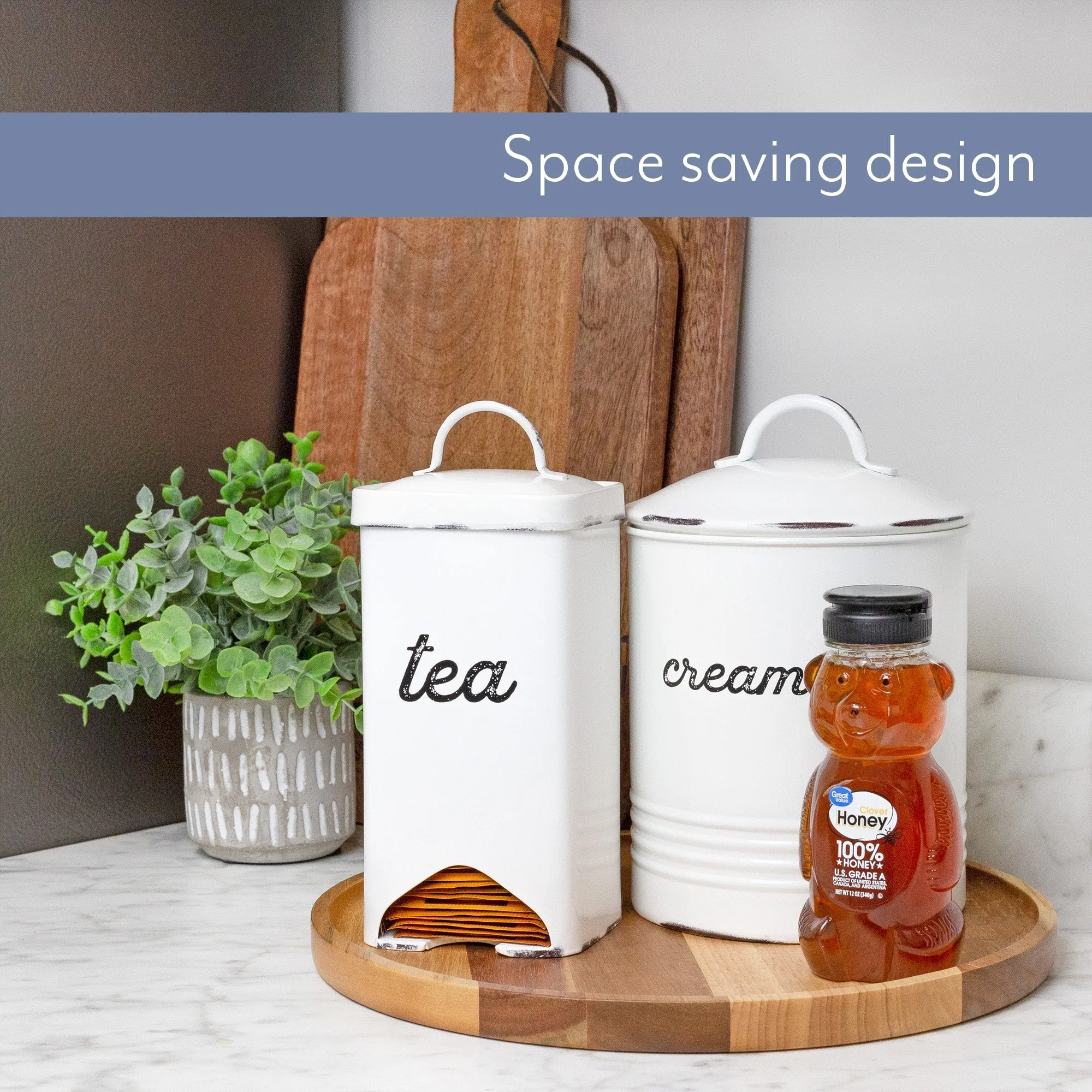 Farmhouse Enamelware Tea Bag Holder