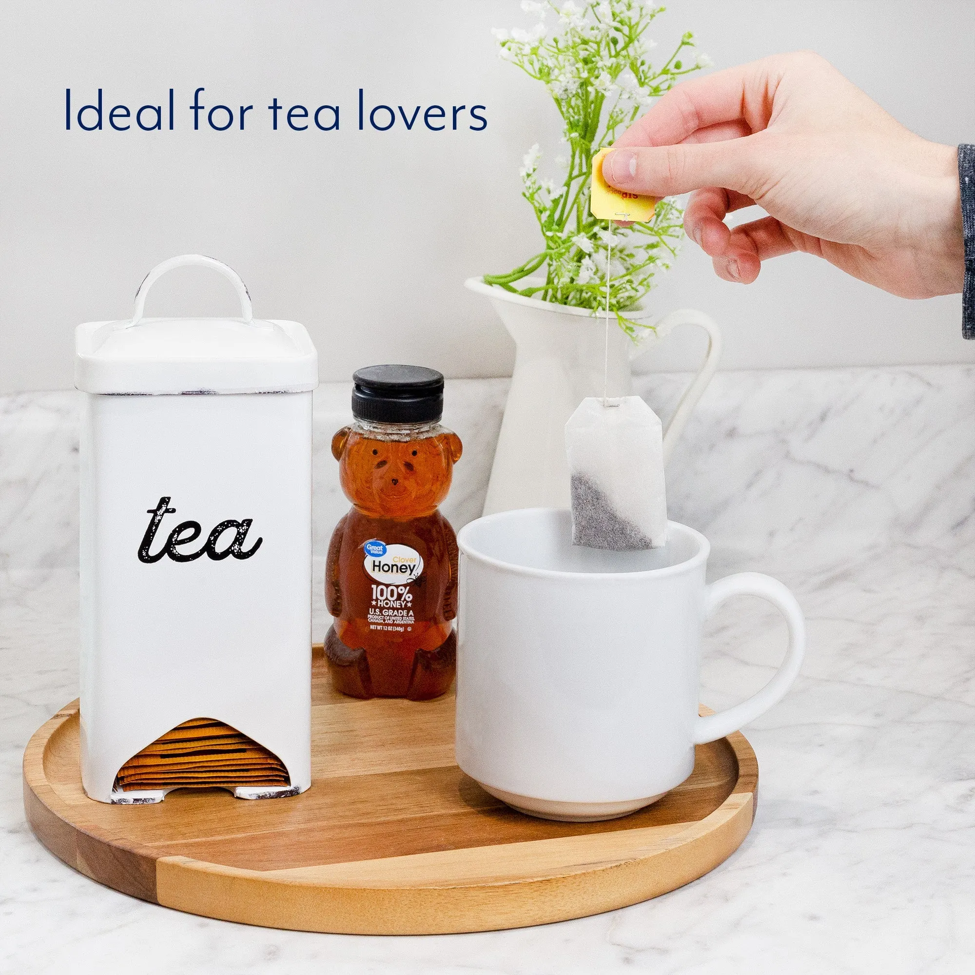 Farmhouse Enamelware Tea Bag Holder