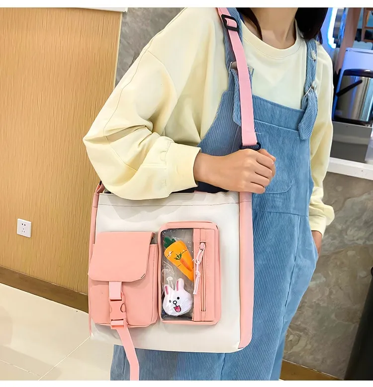 Fashion Yellow Student Bags Set/5Pcs