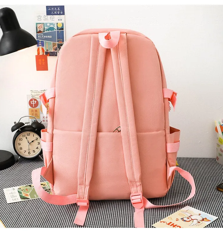 Fashion Yellow Student Bags Set/5Pcs