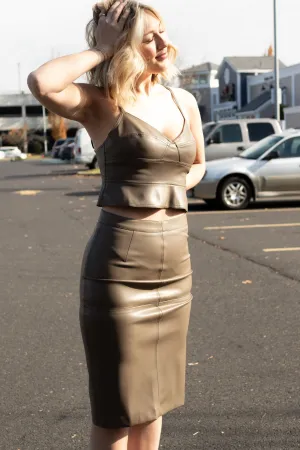Faux Leather Cami