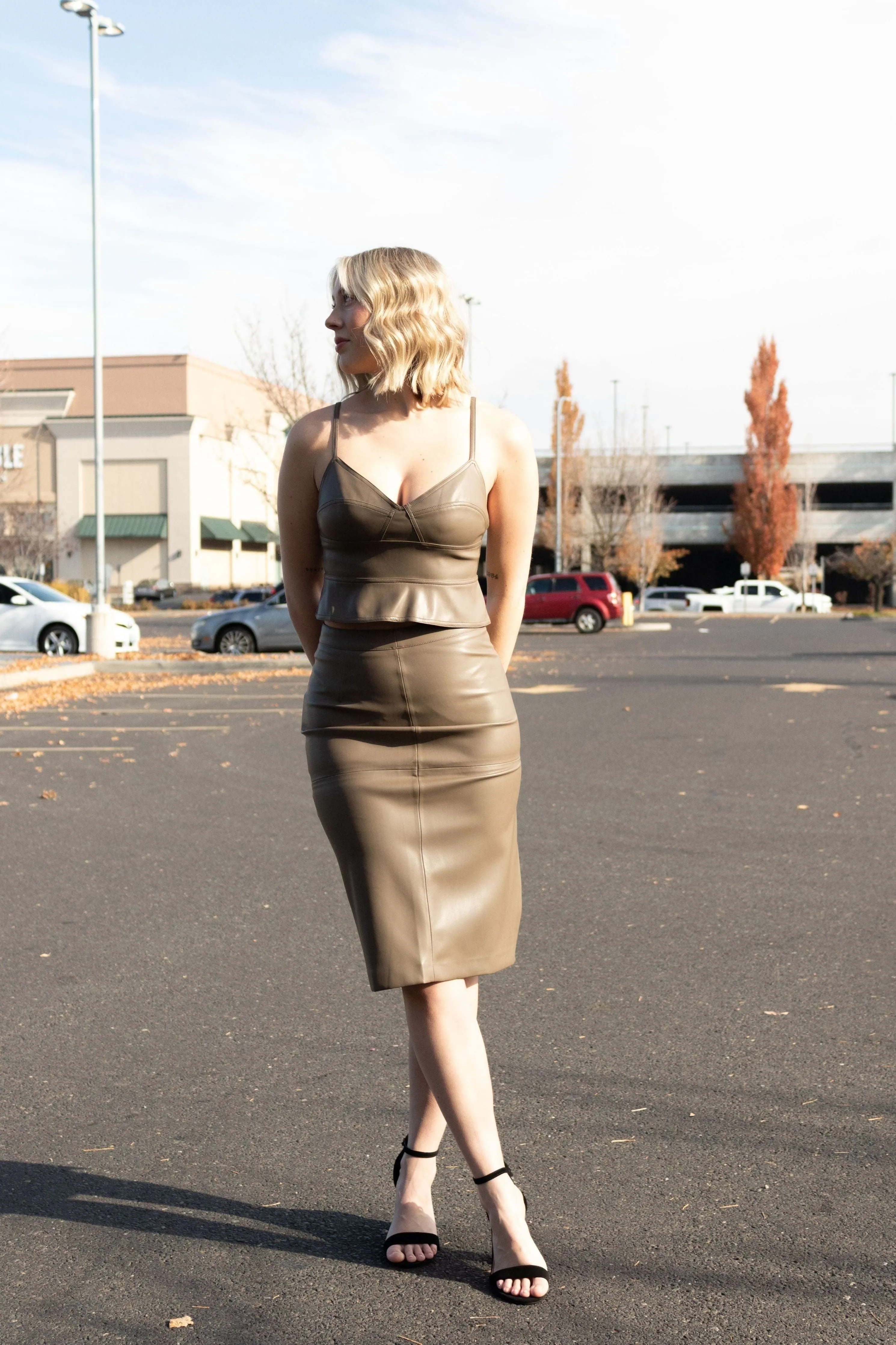 Faux Leather Cami