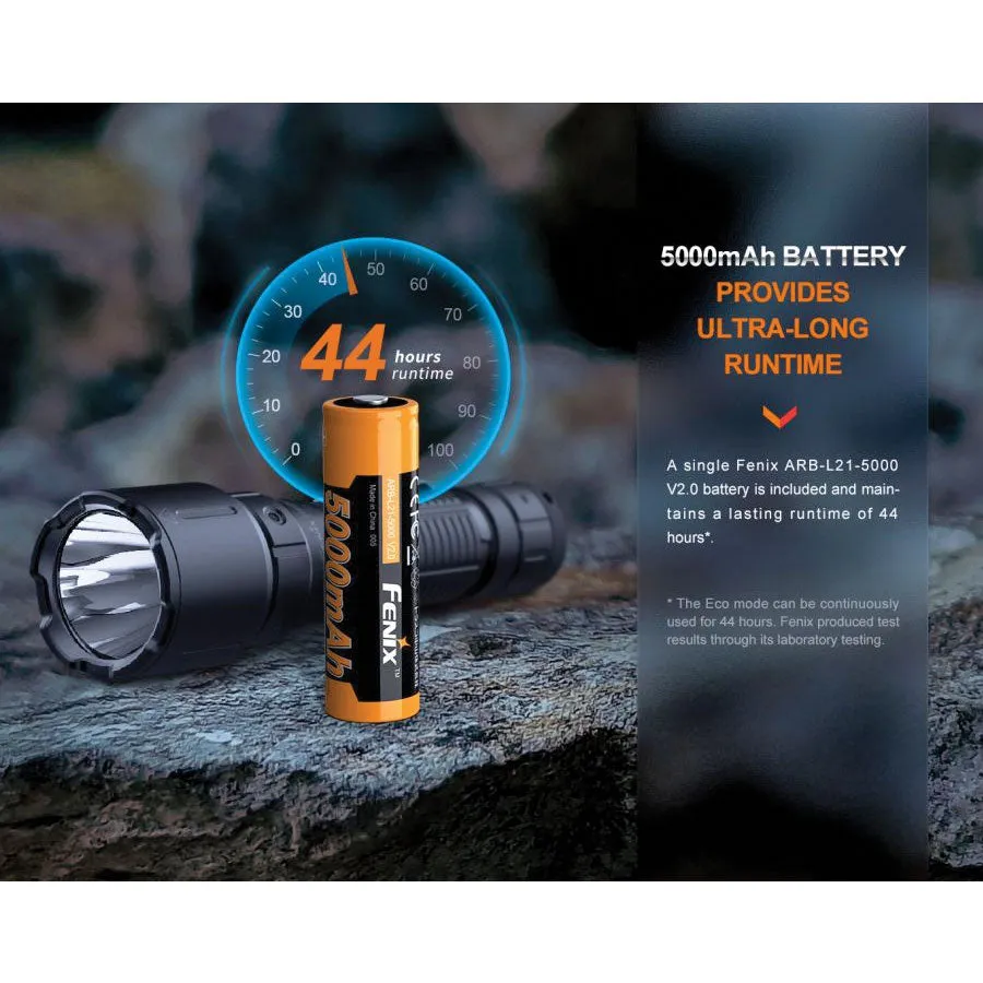 Fenix WF26R 3000 lumens 450m throw rechargeable torch with charging dock