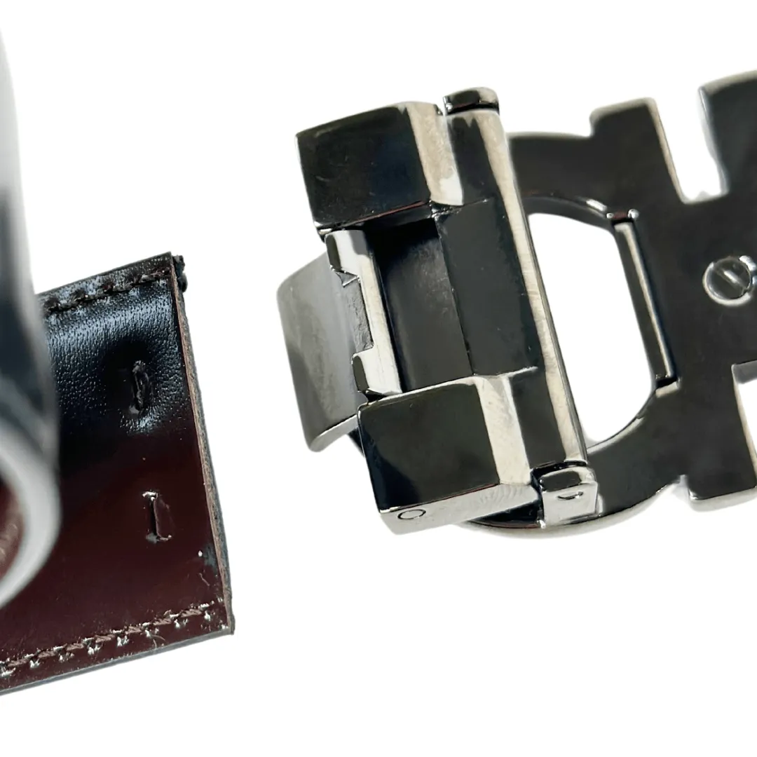 Ferragamo Leather Reversible Gancini Belt