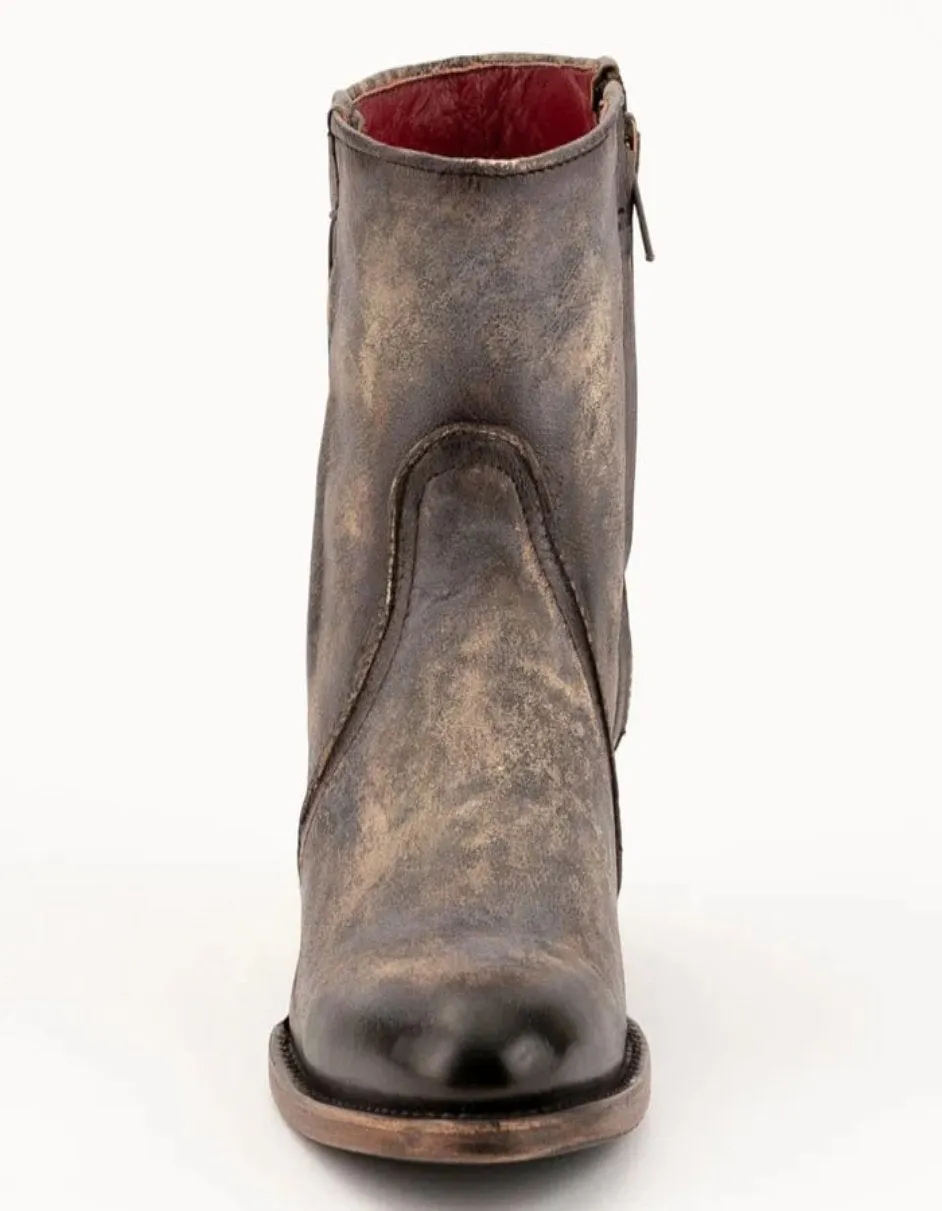 Ferrini Women's Stacey Round Toe Ankle Boots Handcrafted - Chocolate