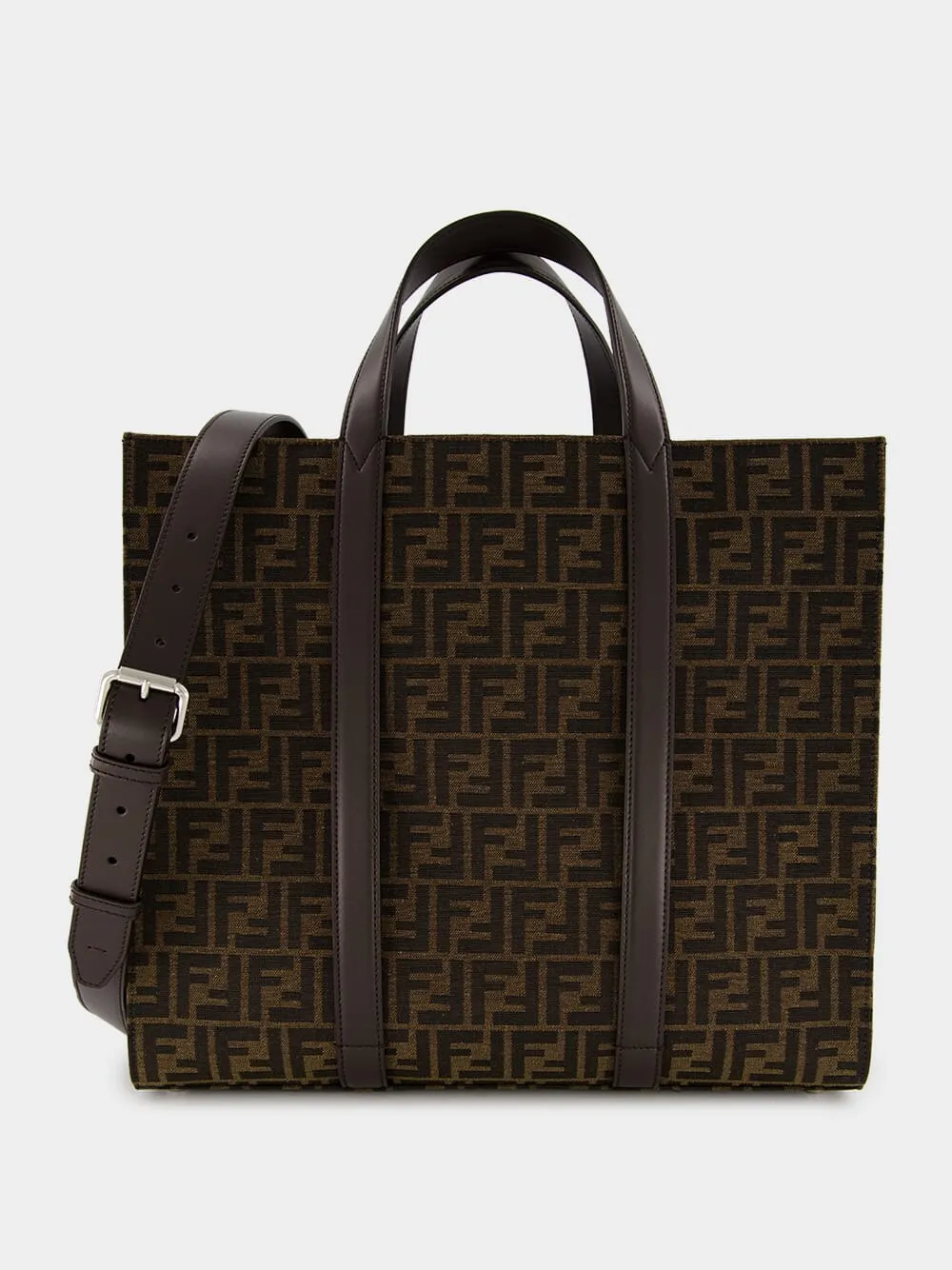 FF Jacquard Fabric Shopper Bag
