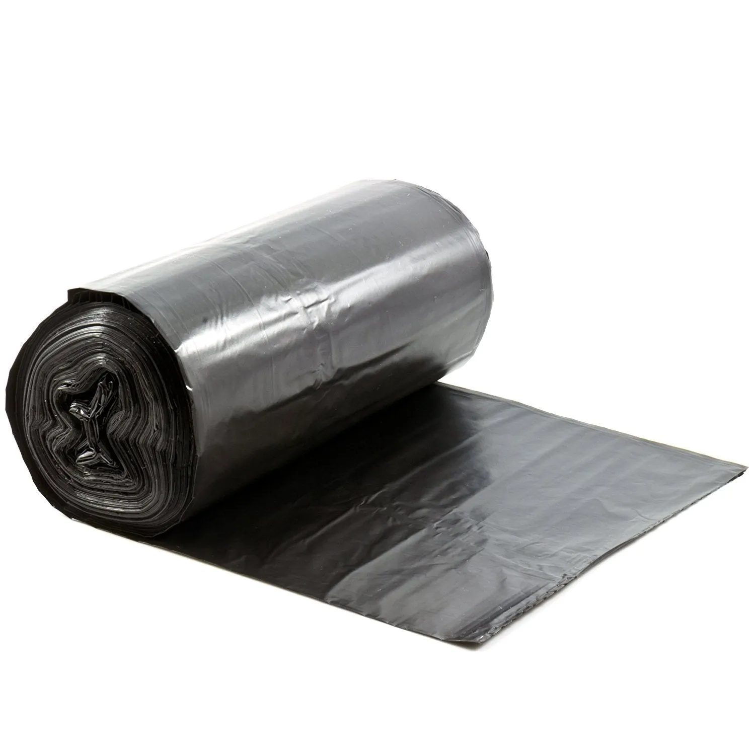 FitzAll, 55-60 Gallon, 43x58, 1.5 mil, Black Trash Bags