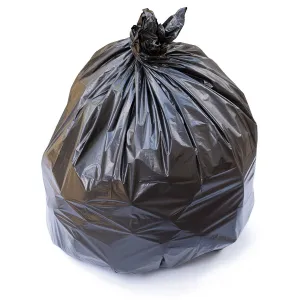 FitzAll, 55-60 Gallon, 43x58, 1.5 mil, Black Trash Bags