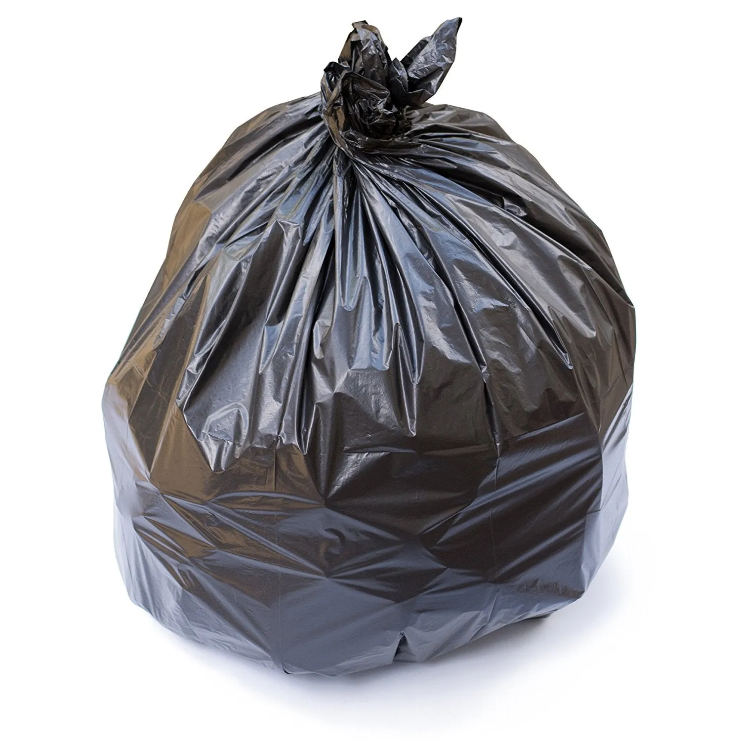 FitzAll, 55-60 Gallon, 43x58, 1.5 mil, Black Trash Bags