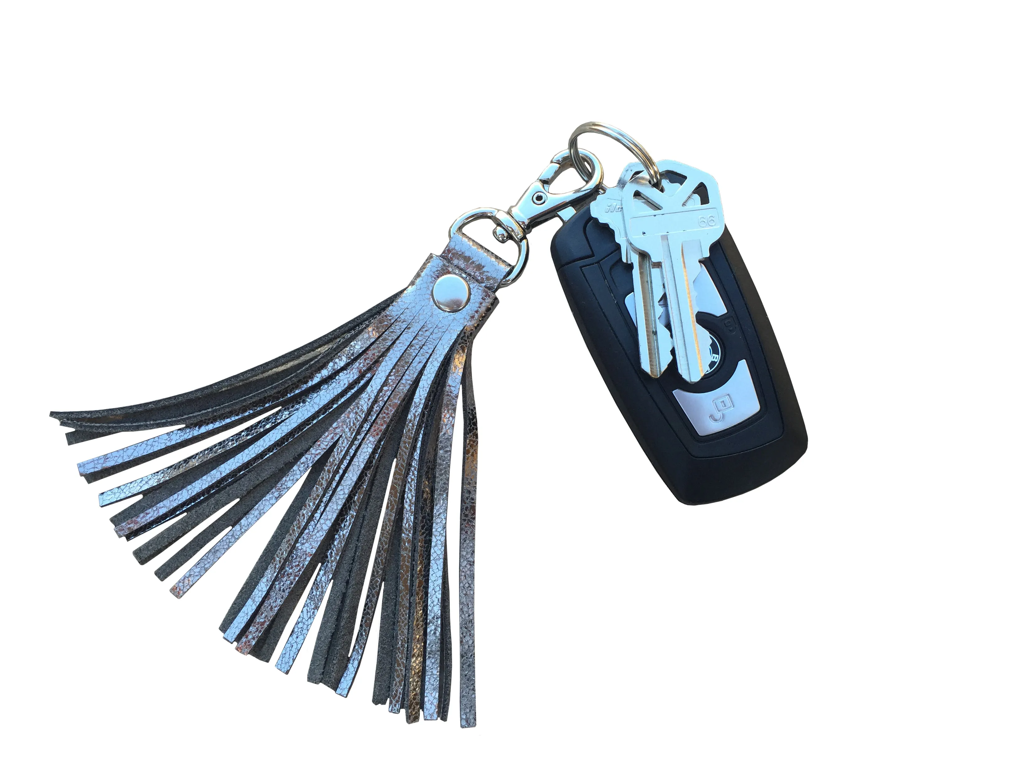 Fringe Tassel Key Chain Gunmetal