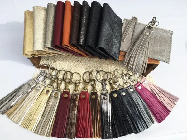 Fringe Tassel Key Chain Gunmetal