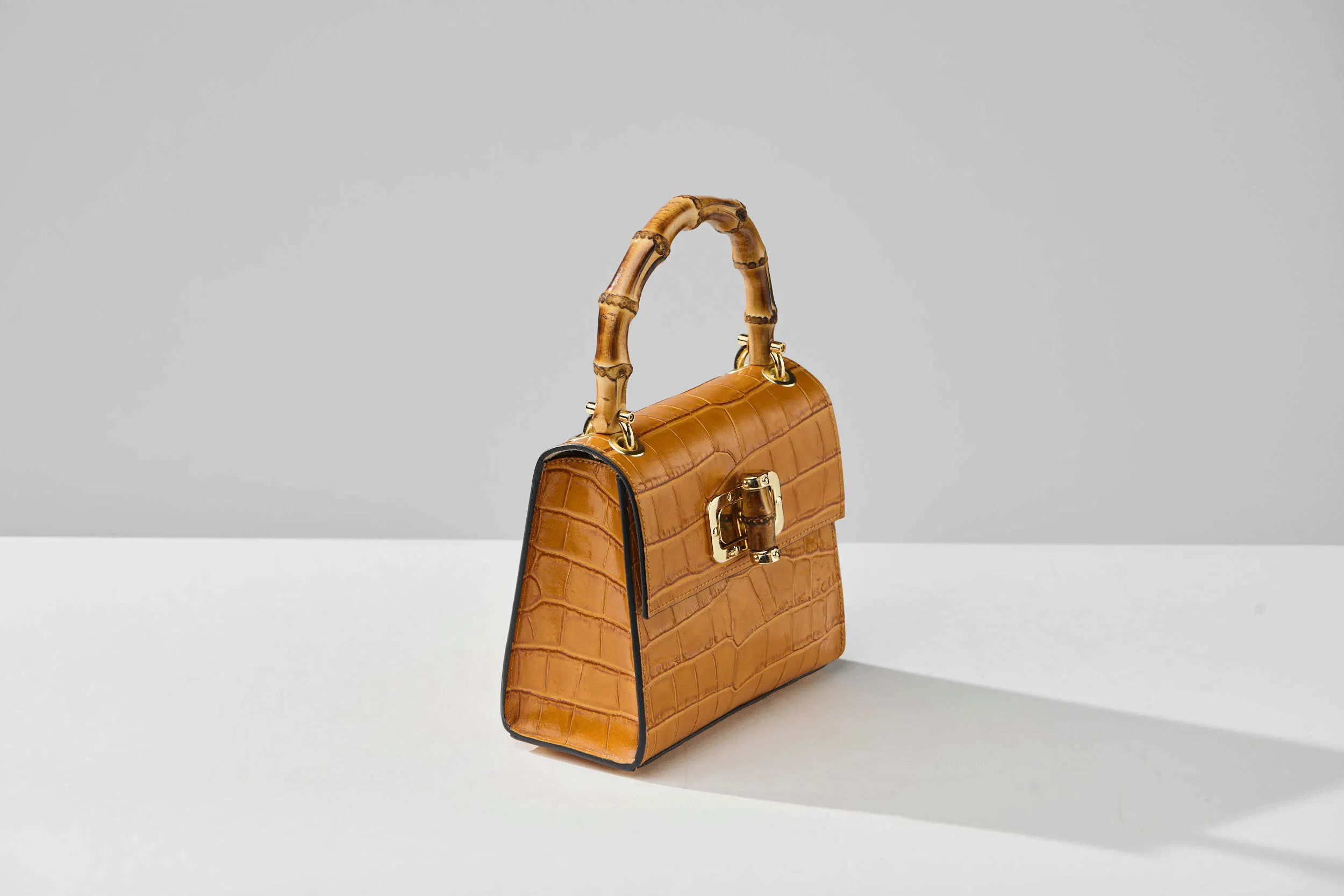 Gaia Top Handle Mini Bag Caramel