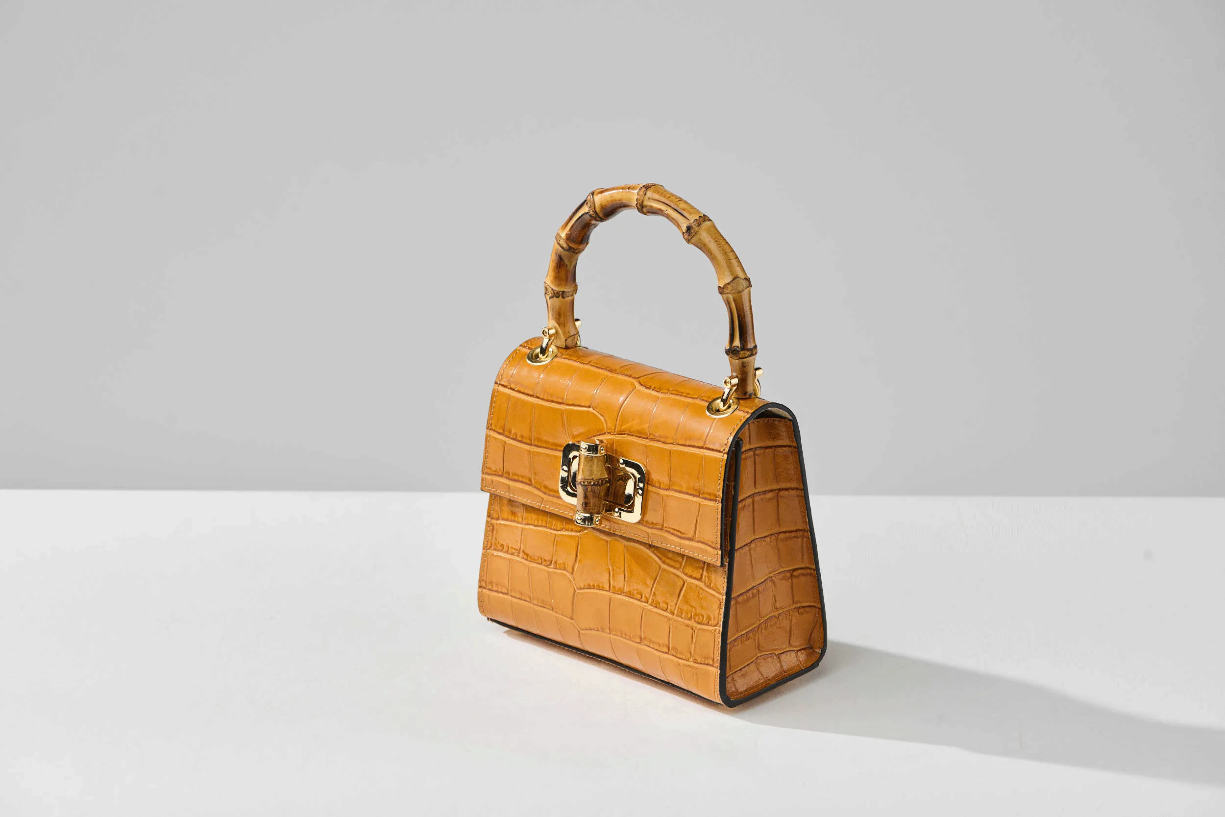 Gaia Top Handle Mini Bag Caramel
