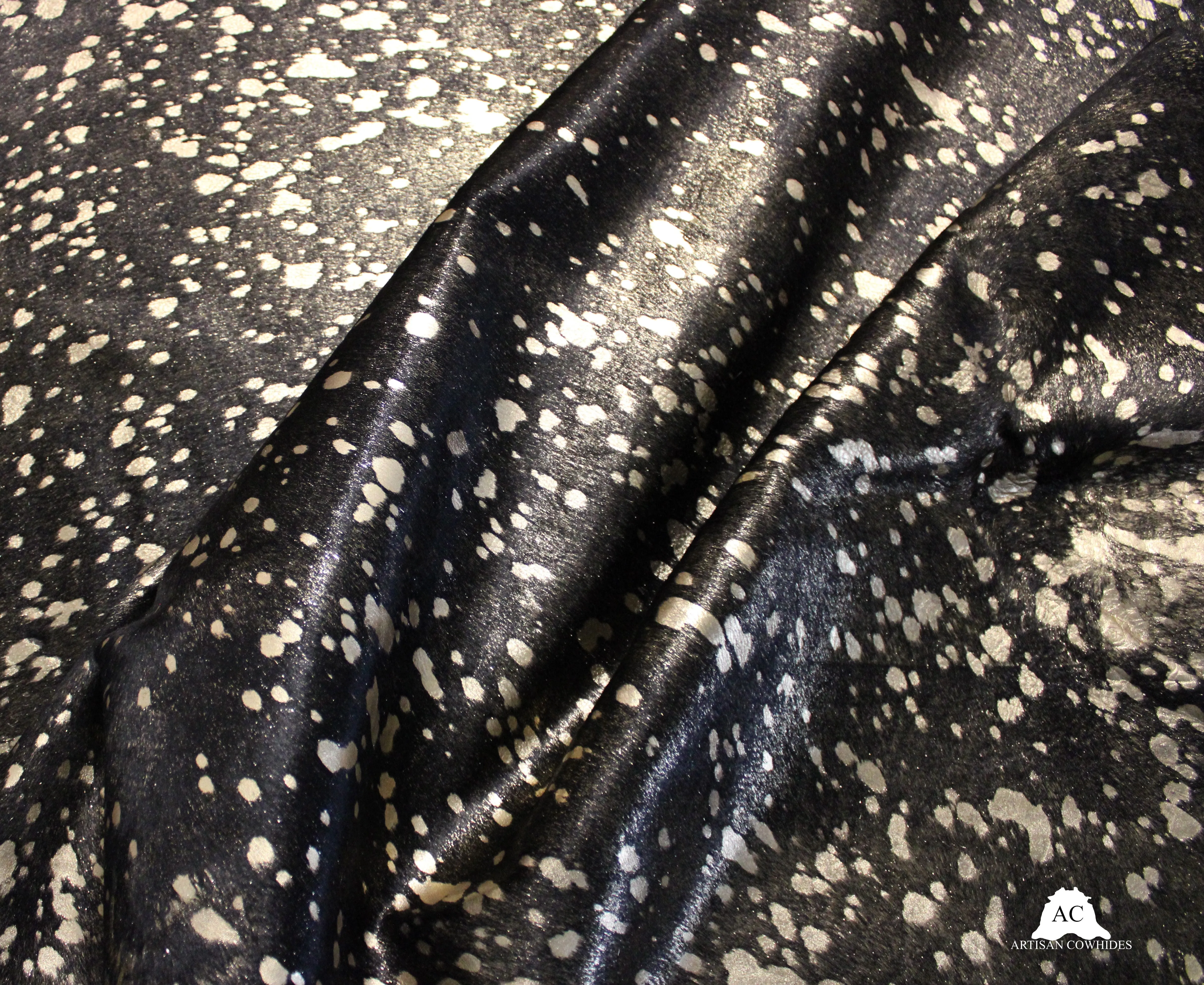Gold Metallic on Black Cowhide Sheets for crafts | 12"x12", 12"x18", 12"x24" Precuts Leather Sheets