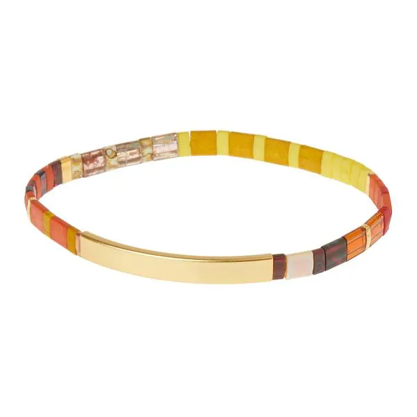 Good Karma Miyuki Bracelet | Be Fierce - Sunset/Gold