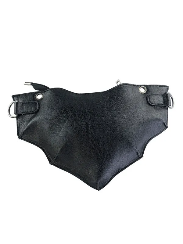 Gothic Lolita Bag Black PU Leather Zipper PU Leather Waist Pack Lolita Accessories
