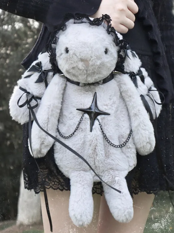 Gothic Lolita Bag White Spandex Bows Lace Polyester Fiber Cross-body Bag Lolita Accessories