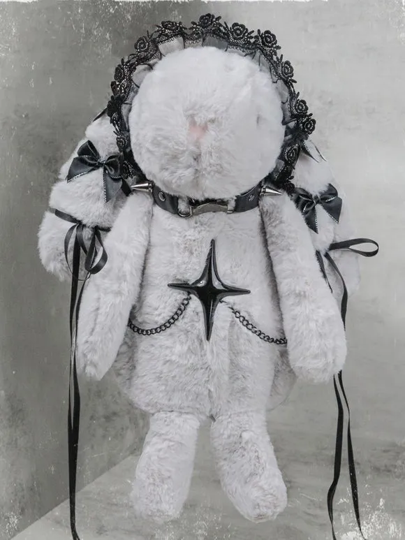 Gothic Lolita Bag White Spandex Bows Lace Polyester Fiber Cross-body Bag Lolita Accessories