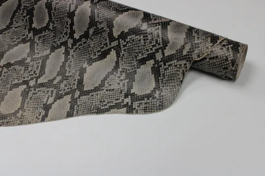 Gray PYTHON PRINTED LEATHER 12"x12 12"x18", 12"x24" Precuts